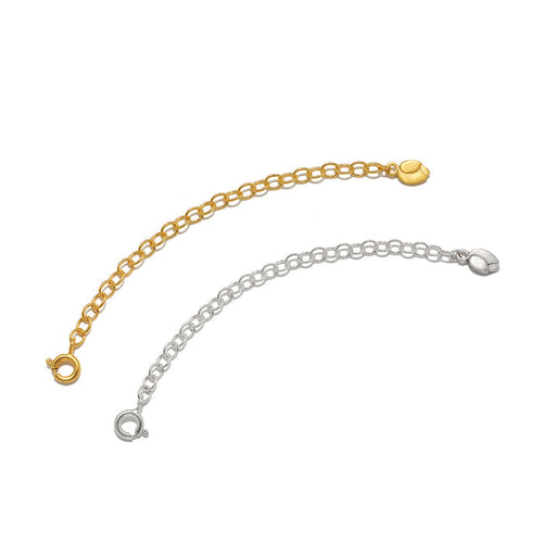 3-inch Necklace Extension Chain featuring a beautiful lotus flower in both gold and silver options, perfect for enhancing your favorite spiritual jewelry and layering pieces. Ideal for meditation, this talisman-inspired extension chain combines the meanings of zodiac, malas, and spiritual protection, aligning with your yoga and manifestation practices. Crafted with care, this meaningful charm adds a touch of elegance to your collection.