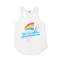 80's Pride Script White Tank, Charlie Hustle