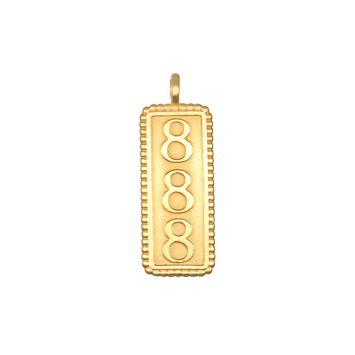 Abundant Flow Angel Number 888 Charm, a beautifully designed spiritual jewelry piece symbolizing abundance and energetic alignment. This charm is perfect for meditation, serving as a meaningful talisman for those seeking balance and prosperity. Ideal for zodiac enthusiasts and those practicing yoga, it embodies the essence of manifestation, protection, and the energies of the sun and moon.