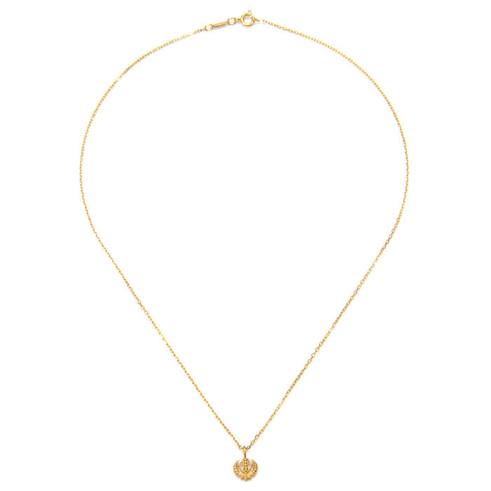 Elegant Adi Shakti Gold Necklace with a minimalist charm, ideal for those seeking protective and sacred elements in their jewelry, perfect for spiritual and yoga enthusiasts.