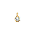 Aquamarine Bezel Charm featuring a stunning aquamarine stone set in 18kt gold plate, symbolizing tranquility, courage, and peace. This spiritual jewelry charm is perfect for a personalized necklace, ideal for meditation and manifestation practices.