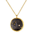 Aries Zodiac Necklace featuring a unique design with a gold plate finish and a small gemstone, symbolizing resilience and passion. This spiritual jewelry piece is perfect for meditation gifts, embodying the meaning of personal growth and empowerment. Ideal for yoga practice, it serves as a meaningful and protective amulet, capturing the essence of the Aries zodiac sign.