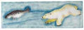 Bear Chasing Seal Underwater