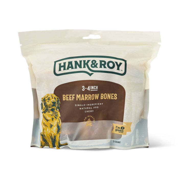 Beef Marrow Bones Dog Treats, Hank & Roy
