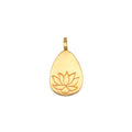 Blooming Lotus Charm featuring an 18kt gold plated design, symbolizing new beginnings and infinite potential. Ideal for spiritual jewelry, this charm serves as a meaningful talisman for meditation and manifestation practices.