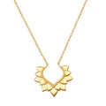 Blooming Love Lotus Petal Necklace showcasing a beautiful gold pendant with overlapping lotus petals, symbolizing new beginnings and resilience. This spiritual jewelry is perfect for meditation, serving as a talisman for protection and meaningful intention, aligning with themes of yoga and manifestation.