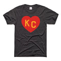 Charlie Hustle KC Heart Tee - Charcoal, Red & Yellow