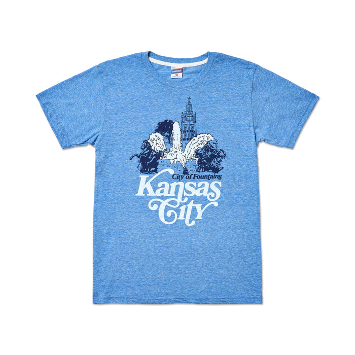 Charlie Hustle Light Blue City of Fountains Tee