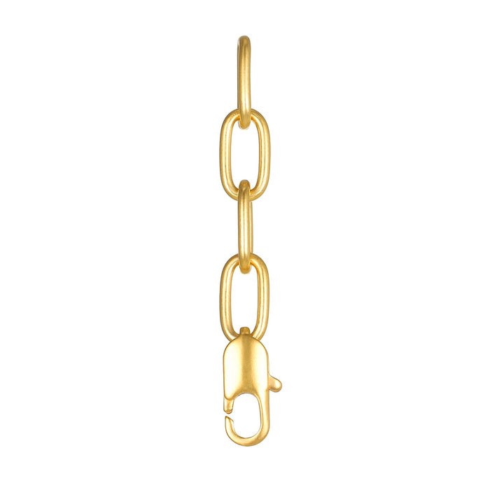 Charm Necklace Extender 1-1/2" featuring a sleek design with a clasp and linked gold chains, perfect for enhancing any spiritual jewelry collection, embodying meditation and talisman energy, ideal for zodiac enthusiasts and yoga practitioners.