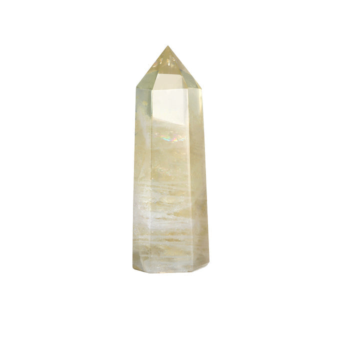 Citrine Altar Crystal showcasing its radiance and unique characteristics, perfect for enhancing spiritual practices, meditation, and manifestation. This stunning gemstone serves as a meaningful talisman for protection and confidence, complementing spiritual jewelry collections for yoga enthusiasts, zodiac lovers, and seekers of inner peace.