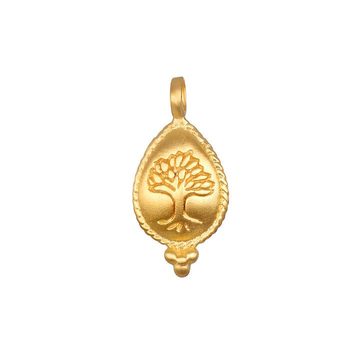 Deeply Rooted Tree Charm featuring a beautifully detailed tree design in a teardrop shape, symbolizing grounding and faith. This charm enhances your spiritual jewelry collection and serves as a meaningful talisman for meditation, protection, and manifestation, making it perfect for yoga and zodiac enthusiasts.