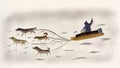Dog Sledding in Spring