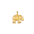 Elephant Mini Charm crafted in 18kt gold plating, symbolizing strength, wisdom, and good fortune. Perfect for enhancing your spiritual jewelry collection, this meaningful talisman features intricate details that resonate with meditation and the zodiac. Ideal for those practicing yoga and seeking manifestation and protection.