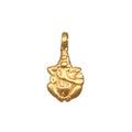 God Ganesha Charm in 18kt gold plating, symbolizing success and the removal of obstacles, perfect for spiritual jewelry enthusiasts. This meaningful talisman is ideal for meditation and manifestation, embodying qualities like protection and spirituality, perfect for yoga practitioners.