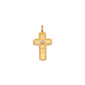 Honor Your Faith Cross Charm featuring an 18kt gold plated cross with a brilliant white topaz stone at its center, symbolizing spiritual connection and individuality. This beautiful piece of spiritual jewelry serves as a meaningful talisman for meditation, protection, and manifestation, making it a perfect accessory for yoga and personal growth.