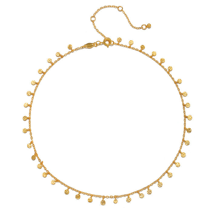 Detailed view of the multi coin charm choker from the Intention of Protection Necklace Set, representing a unique combination of spiritual elements that enhance protection and manifestation.