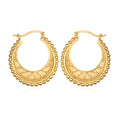 Interwoven Gold Hoop Earrings displayed with intricate details; this spiritual jewelry symbolizes connection and unity, perfect for meditation and manifestation. Ideal for those interested in meaningful talismans and yoga practices.