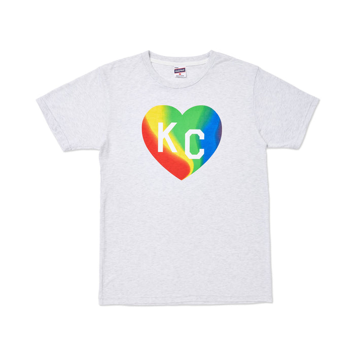 KC Pride Heart Ash Tee, Charlie Hustle