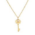 Key to My Heart White Topaz Key Necklace showcased on a delicate chain, symbolizing empowerment and new beginnings, perfect for spiritual jewelry enthusiasts and meditation practices. This talisman is ideal for those seeking meaningful manifestations in their lives, embodying the essence of protection as you explore your zodiac journey.