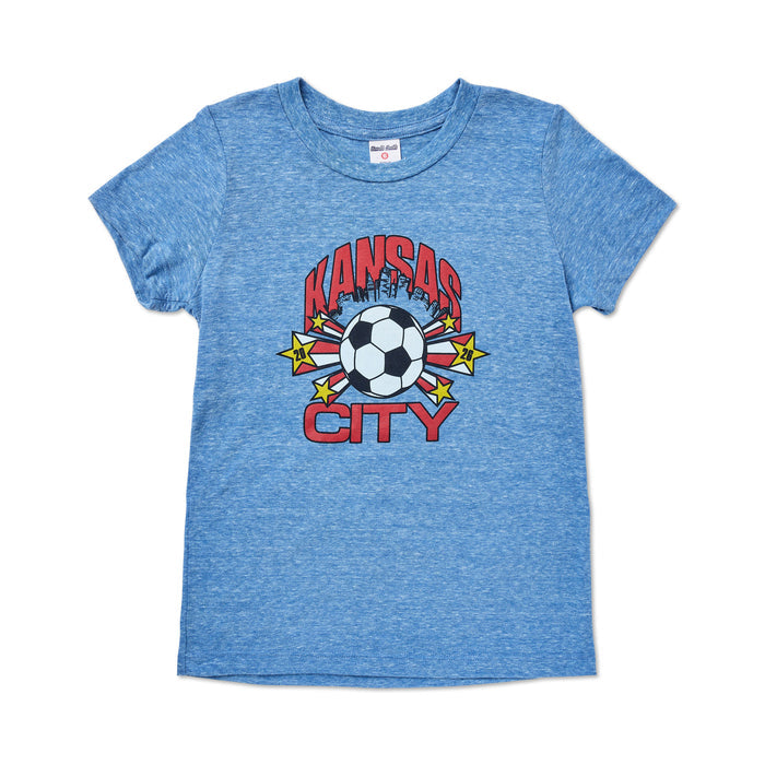 Kid’s Kansas City Soccer Skyline Tee, Charlie Hustle