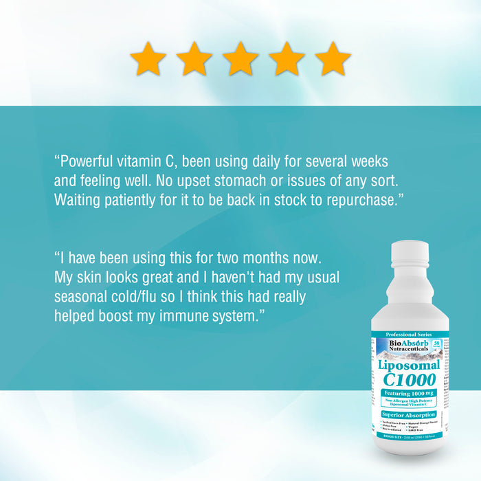 Liposomal Vitamin C Liquid 1000mg (Corn-Free)