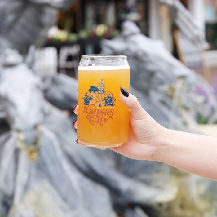 Made in KC x Charlie Hustle City of Fountains Beer Can Glass