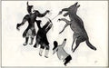 Men Attacking the Wolf