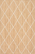 Nuloom Rugs - Caleb Braided Trellis Jute  - Natural