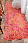 nuLOOM Rugs - Distressed Floral Fiona - Orange