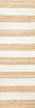 nuLOOM Rugs - Flatweave Alisia Stripes Jute - Bleached