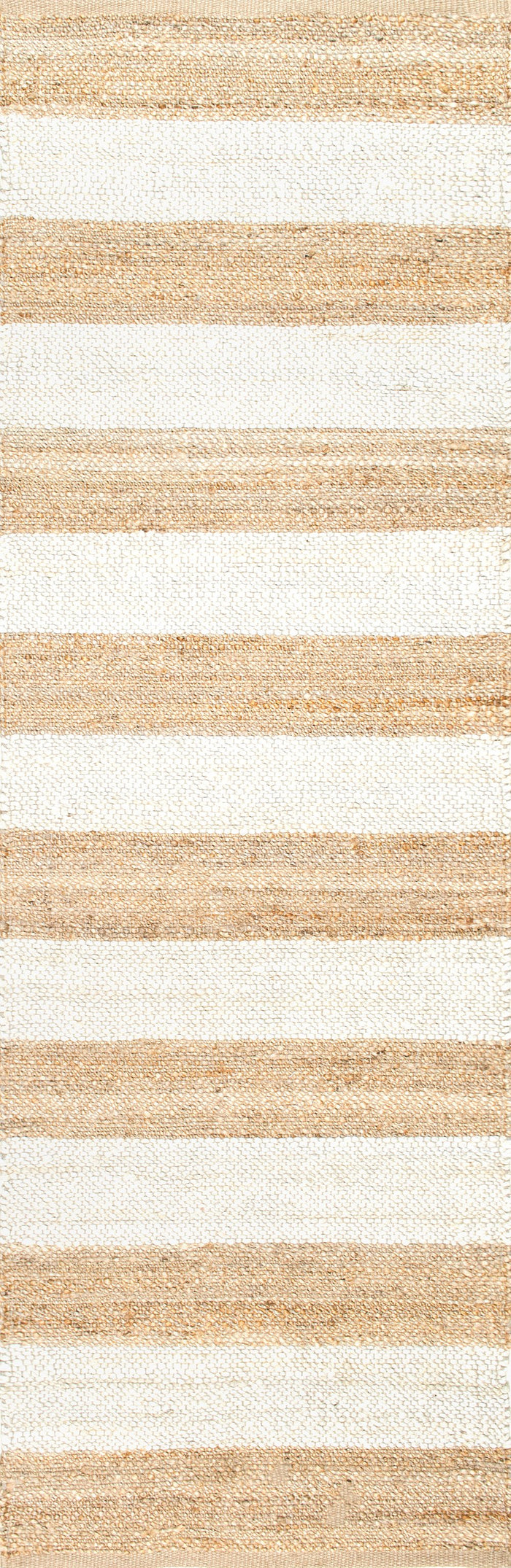 nuLOOM Rugs - Flatweave Alisia Stripes Jute - Bleached