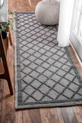 nuLOOM Rugs - Flatweave Outdoor Trellis Larae - Grey