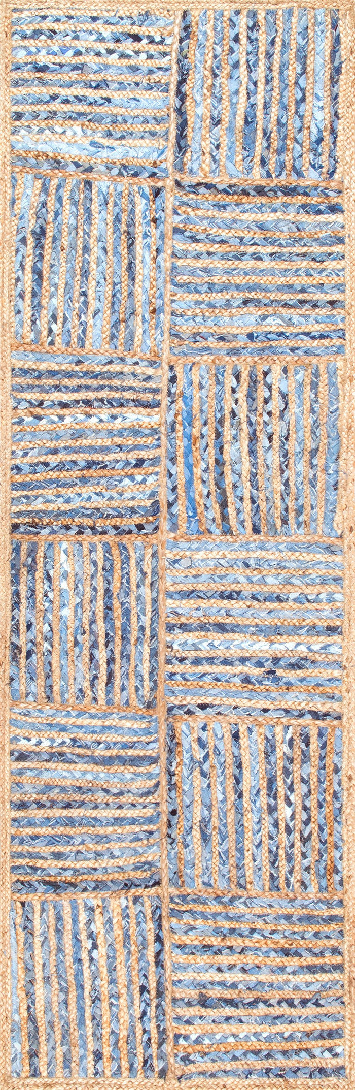 nuLOOM Rugs - Hand Braided Elva Jute - Blue