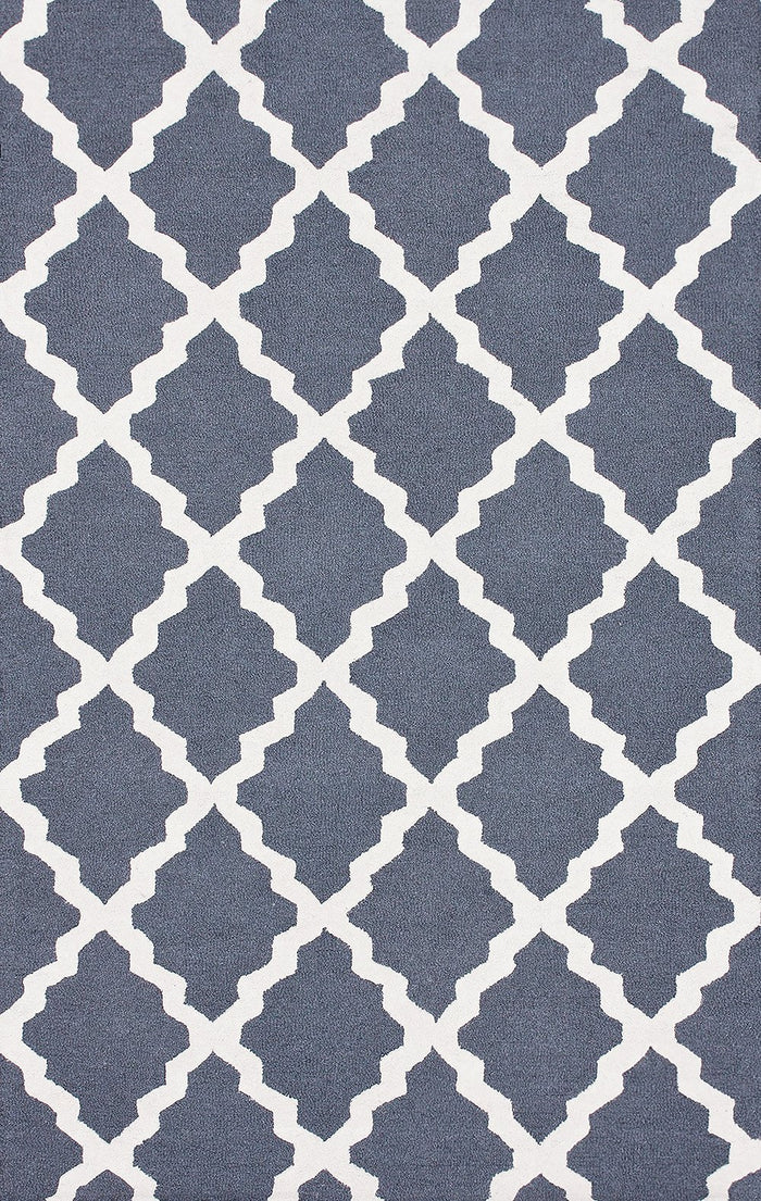 Nuloom Rugs - Hand Hooked Marrakech Trellis - Blue Grey