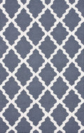 nuLOOM Rugs - Hand Hooked Marrakech Trellis - Blue Grey