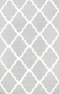 nuLOOM Rugs - Hand Hooked Marrakech Trellis - Light Grey