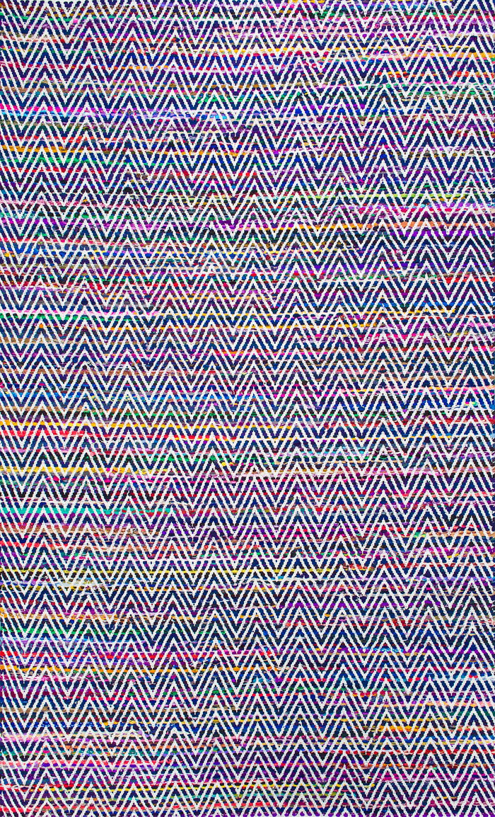Nuloom Rugs - Hand Woven Chevron Rochell - Indigo