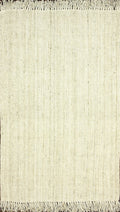 nuLOOM Rugs - Hand Woven Chunky Loop Jute - Bleached