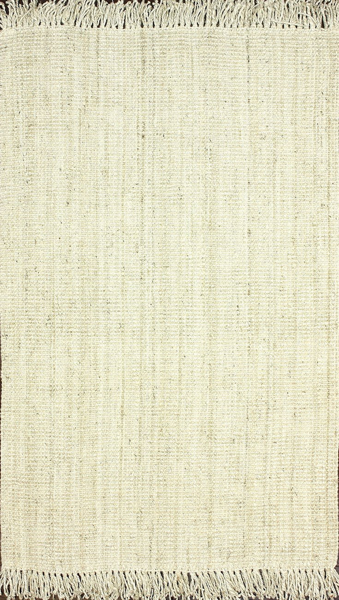 nuLOOM Rugs - Hand Woven Chunky Loop Jute - Bleached