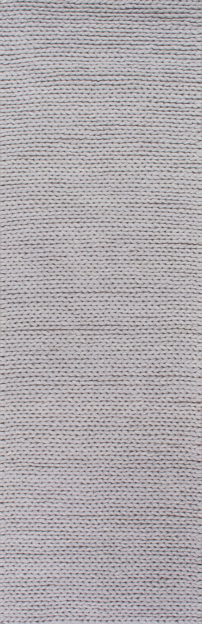 Nuloom Rugs - Hand Woven Chunky Woolen Cable Rug - Light Grey