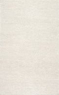 nuLOOM Rugs - Hand Woven Chunky Woolen Cable Rug - White