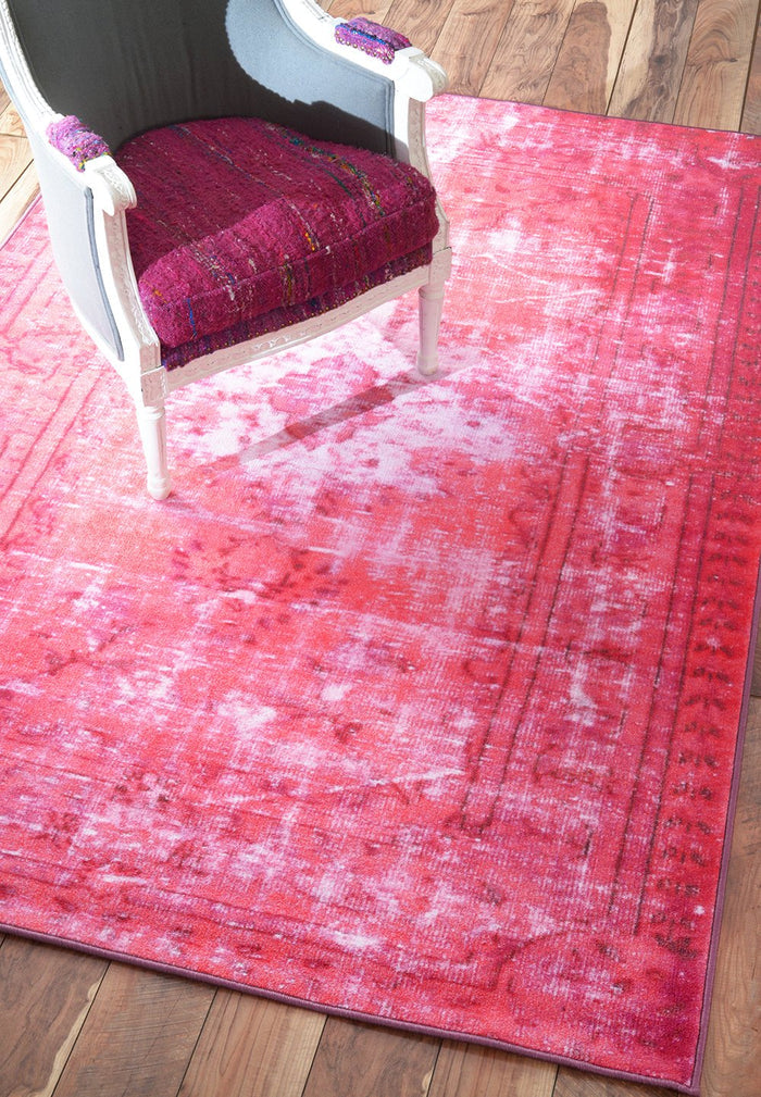 Nuloom Rugs - Machine Made Chroma Overdyed Style Rug - Pink