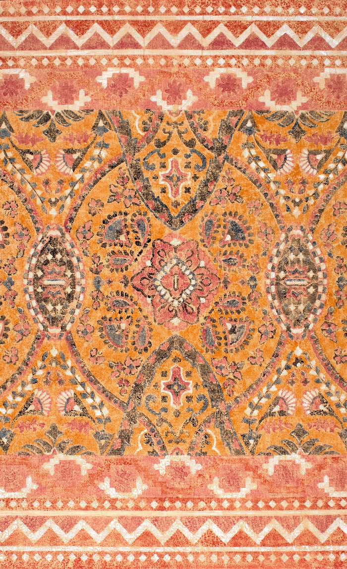 Nuloom Rugs - Machine Woven Dara Suzani Jute - Sunset