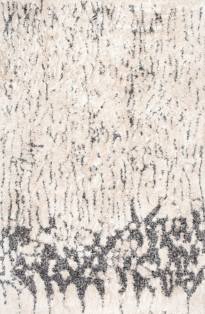 Nuloom Rugs - Milda Cotton Abstract Shaggy  - Ivory