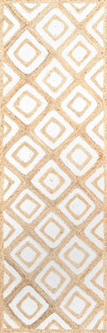 nuLOOM Rugs - Rosalva Diamonds Jute - Bleached