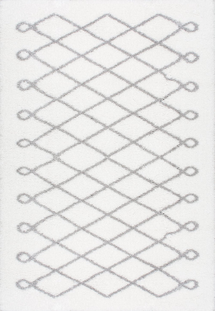 Nuloom Rugs - Stasia Diamond Shag - Grey