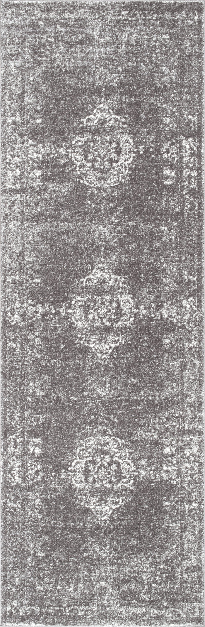Nuloom Rugs - Tanja Overdyed Medallion - Grey