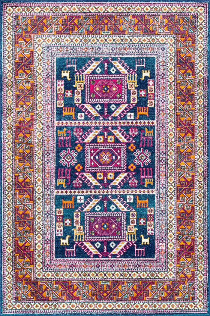 Nuloom Rugs - Tribal Marisela  - Navy