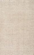 Nuloom Rugs - Vania Chevron Jute - Ivory