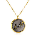 Pisces Zodiac Necklace featuring a gold-plated pendant designed with a unique zodiac constellation, ideal for spiritual jewelry and meditation gifts that support meaning and manifestation.